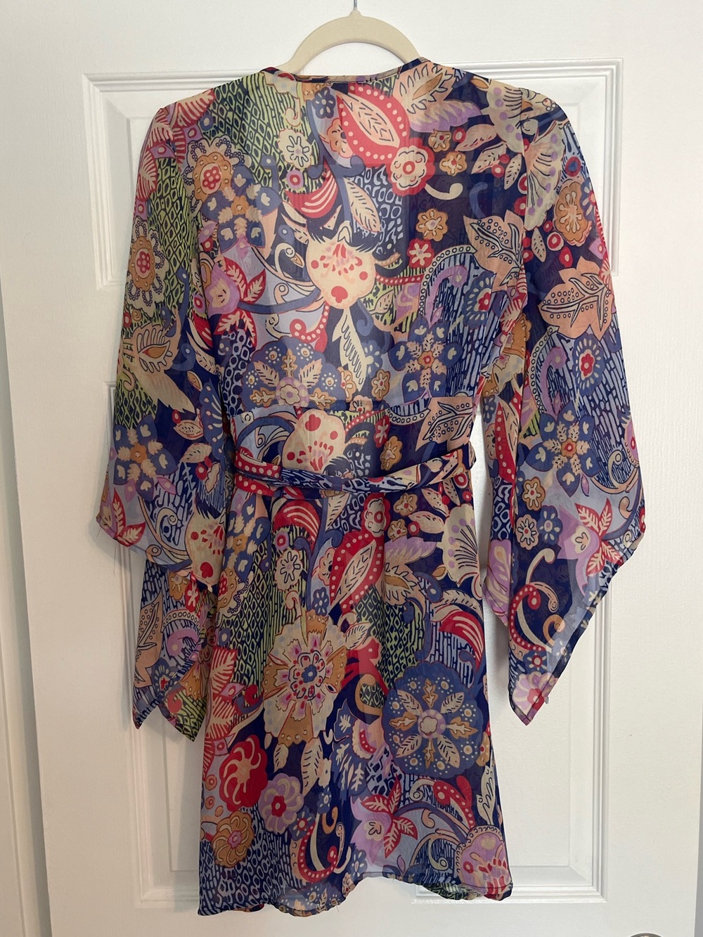 Andrew & Co Multi-Color Floral Paisley Kimono - Picture 2 of 7